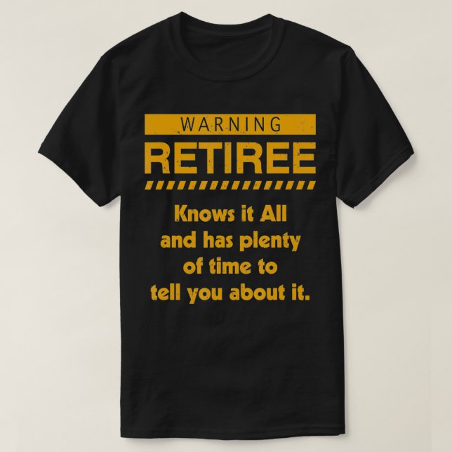 Warnhinweise für ermüdete Funny Gag-Ruhestandsgesc T-Shirt (Design vorne)