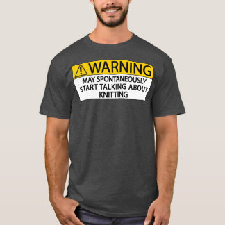 Warnhinweise können spontan beginnen, über Strick T-Shirt