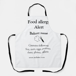 Warnhinweise zur Lebensmittelallergie fügen Sie de Schürze
