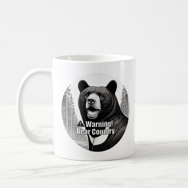 Warning Bear Country Kaffeetasse (Links)