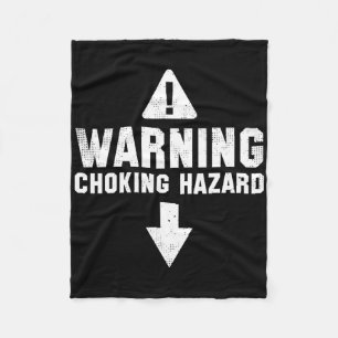 Warning Choking Hazard Kostüm Funny Easy Hallowee Fleecedecke