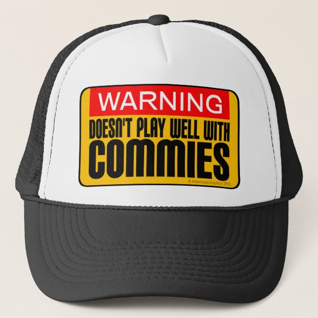Warning: Doesn't Play Well With Commies Truckerkappe (Vorderseite)