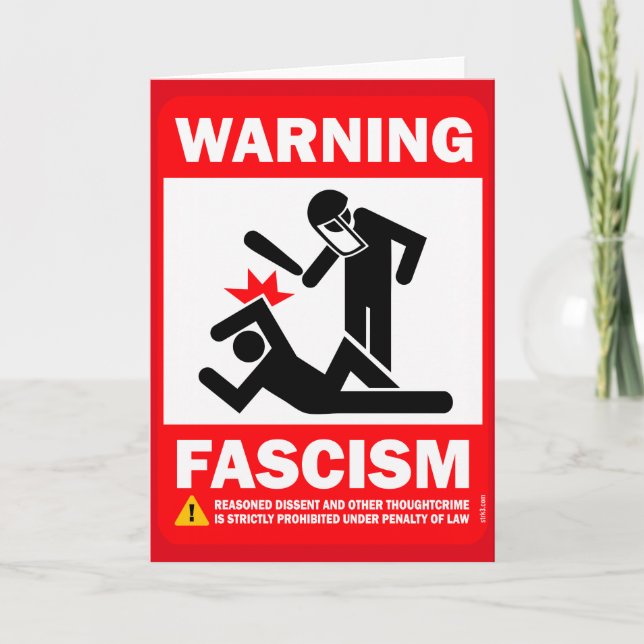Warning: Fascism Karte (Vorderseite)