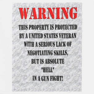 WARNING Fleece-Decken Fleecedecke