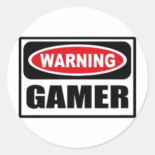 Warning GAMER Sticker