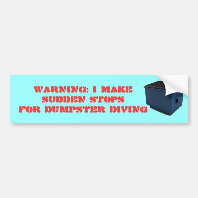 WARNING: ICH MACHE PLÖTZLICHE HALT AUTOAUFKLEBER (Vorne)