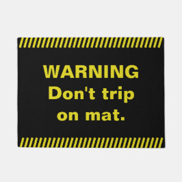 WARNING. Lösen Sie nicht auf Matte aus