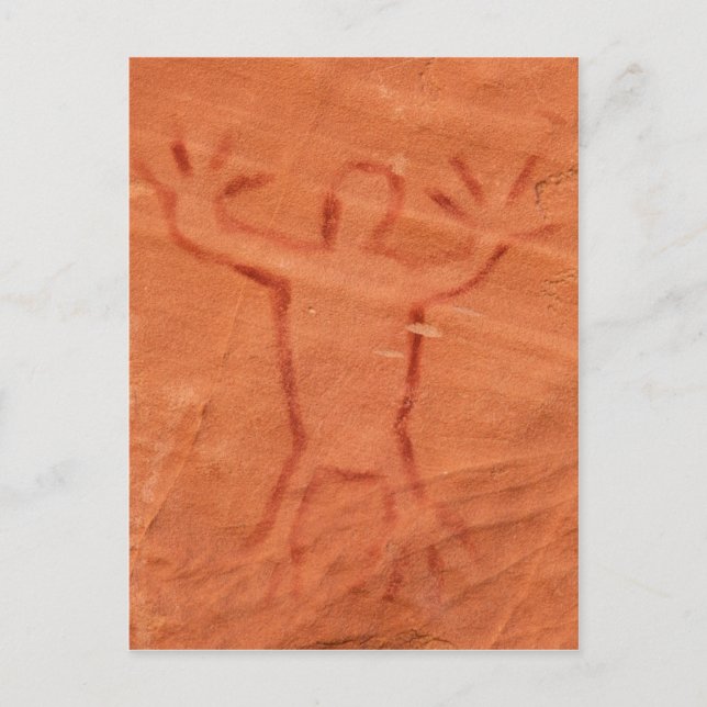 Warning Man Postkarte (Vorderseite)