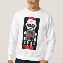 Warning: May Talk About AI Men's White Sweatshirt
