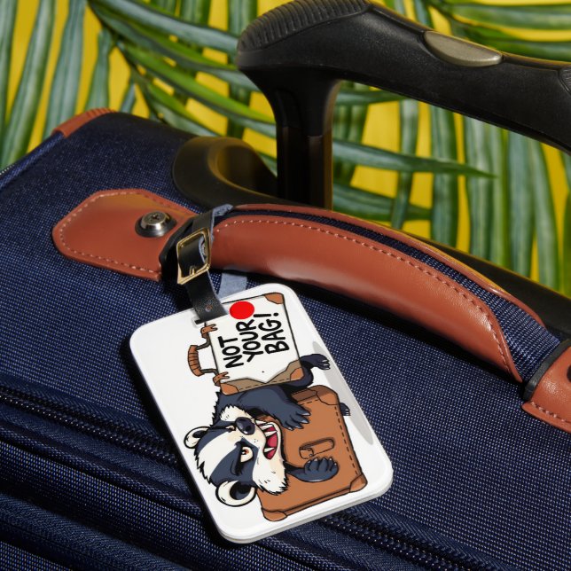 Warning Not Your Bag Don't Touch Gepäckanhänger (Vorderseite Insitu 1)