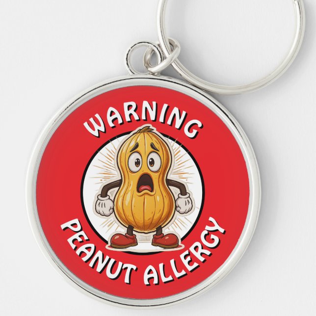 Warning Peanut Allergy Alert   Schlüsselanhänger (Vorne)