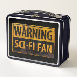 WARNING SCI-FI FAN - Metallgefährdung Vorsicht bei Metall Brotdose