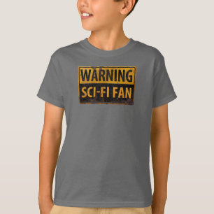 WARNING SCIENCEFICTION-FAN - T-Shirt