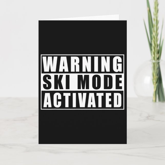 Warning Ski Mode Activated  Karte (Vorderseite)
