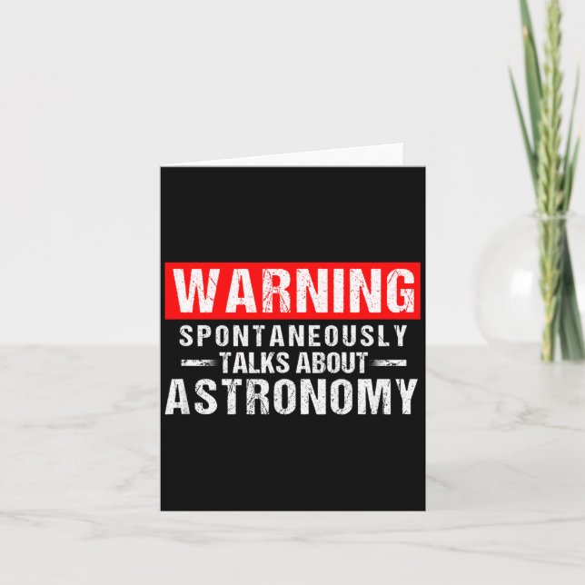 Warning Sntaneously Talks About Astronomy Teacher  Karte (Vorderseite)