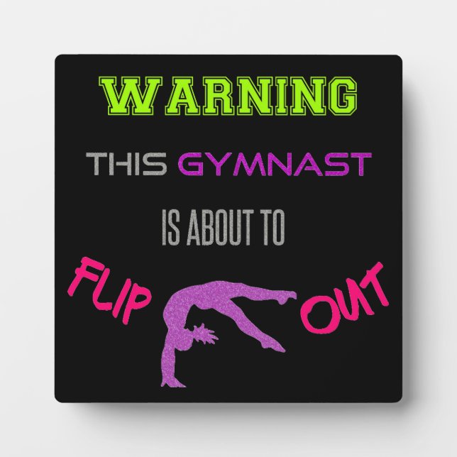 Warning This Gymnast Is About To Flip Out Fotoplatte (Vorderseite)