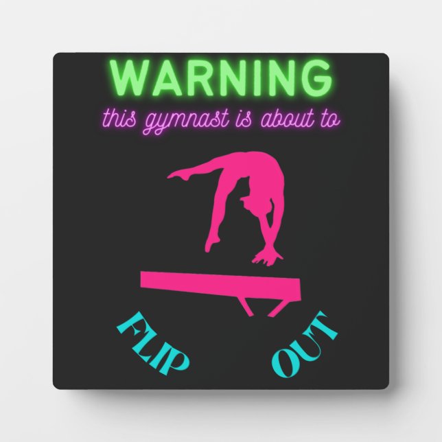 Warning This Gymnast Is About To Flip Out Fotoplatte (Vorderseite)