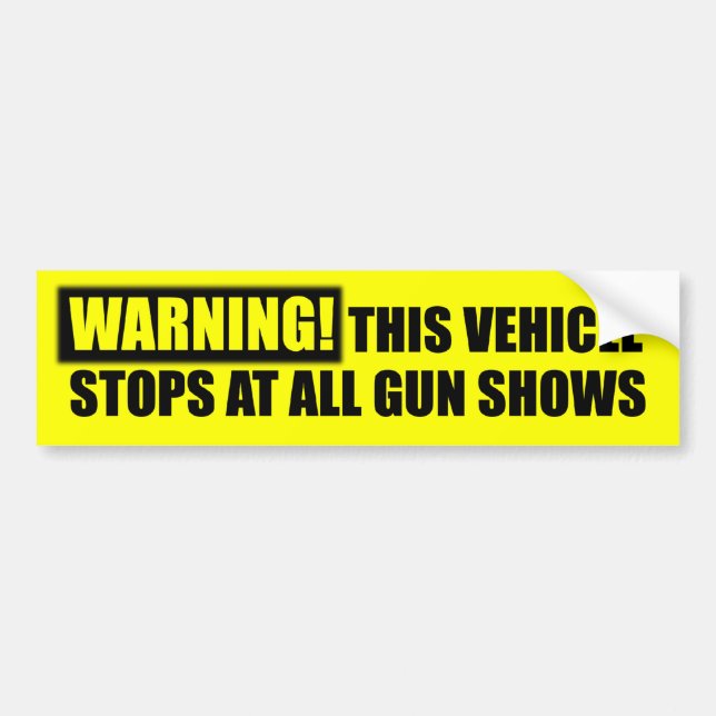 WARNING! Waffenmessen - Gewehr-Rechte Autoaufkleber (Vorne)
