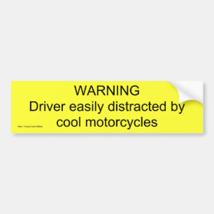WARNINGDriver leicht abgelenkt durch cooles Autoaufkleber