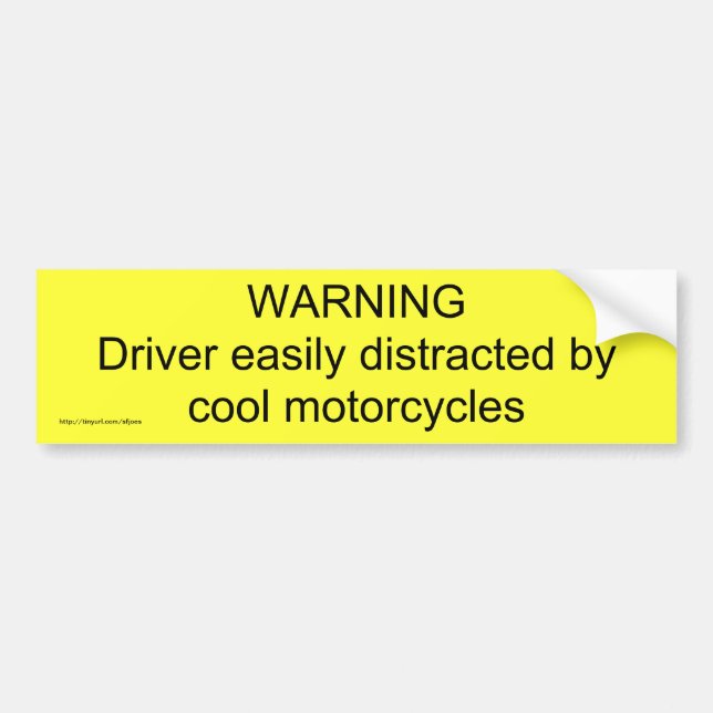 WARNINGDriver leicht abgelenkt durch cooles Autoaufkleber (Vorne)