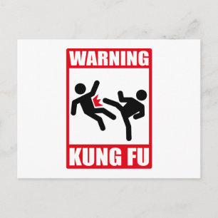 Warnkung fu postkarte