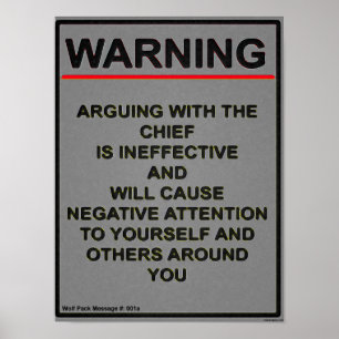 Warnmeldung des Anweisungsbefugten Poster