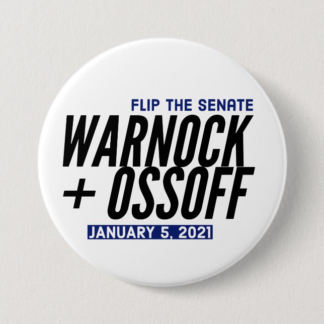 Warnock Our Ossoff Button (Vorderseite)