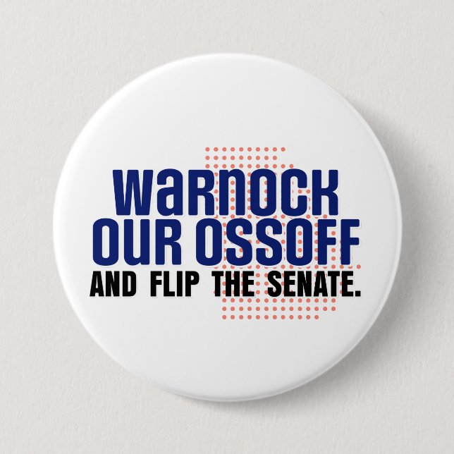 Warnock Our Ossoff Button (Vorderseite)