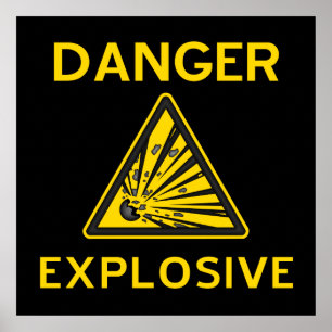 Warnposter Explosion Poster