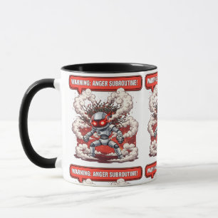 Warnroutine Wut! Lustige wütende Robotertechnik O Tasse
