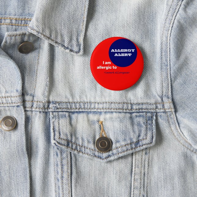 Warnschaltfläche für Allergien Button (Beispiel)