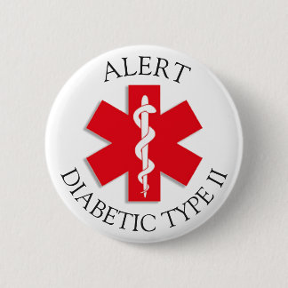 Warnschaltfläche für Diabetiker Typ 2 Button