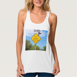 Warnscheine (Low Flying Owls) Schild auf Tankdecke Tank Top