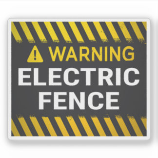 Warnschild Elektrischer Zaun Aufkleber