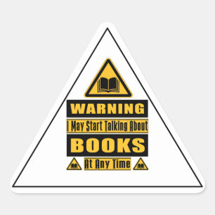 Warnschild für Bücherliebhaber Dreieckiger Aufkleber