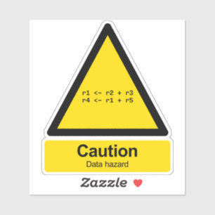 Warnschild für Datengefahr Aufkleber
