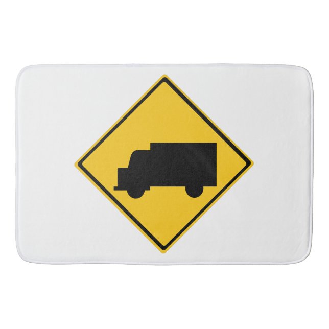 Warnschild für den Straßenverkehr Badematte (Vorderseite)