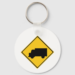 Warnschild für den Straßenverkehr Schlüsselanhänger