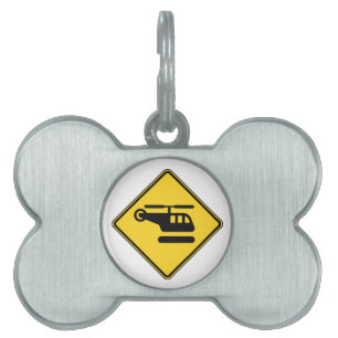 Warnschild Hubschrauber Tiermarke