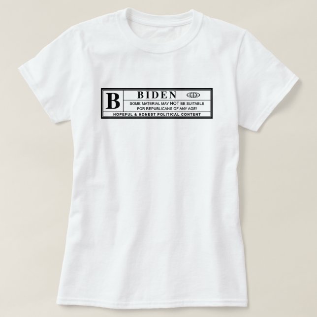 Warnschild Joe Biden T-Shirt (Design vorne)