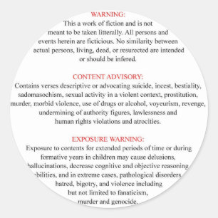 Warnschild Runder Aufkleber