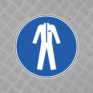 Warnschild Schutzkleidung tragen Aufkleber
