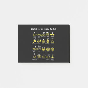 Warnschilder 101 post-it klebezettel