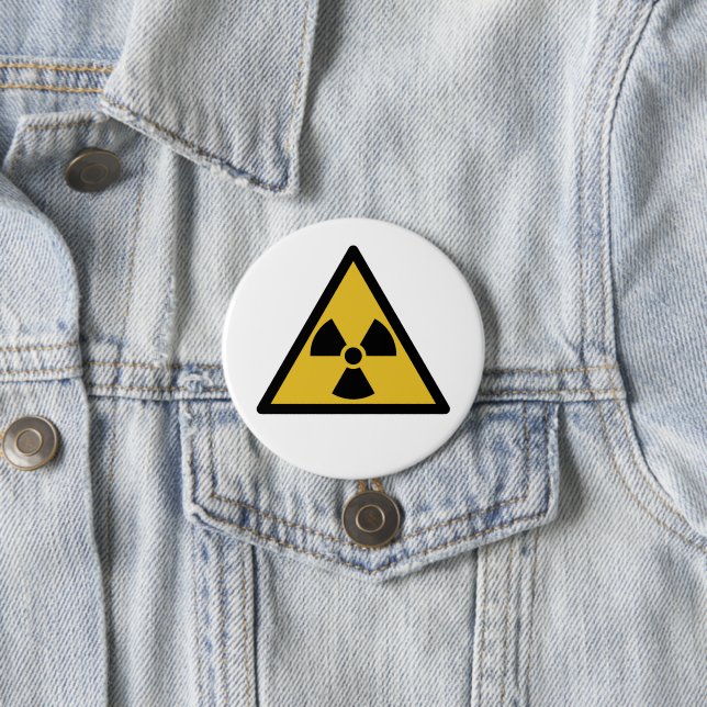 Warnsymbol (Radioaktive Gefahr) Button (Beispiel)