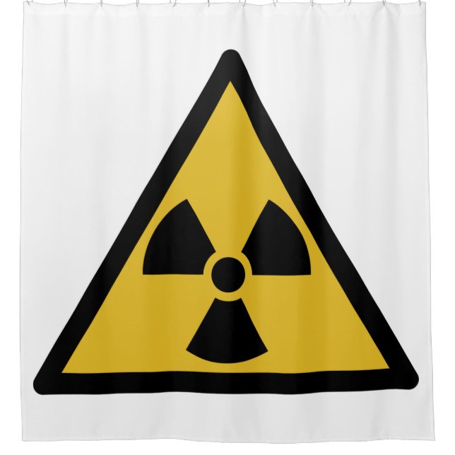 Warnsymbol (Radioaktive Gefahr) Duschvorhang (Vorderseite)