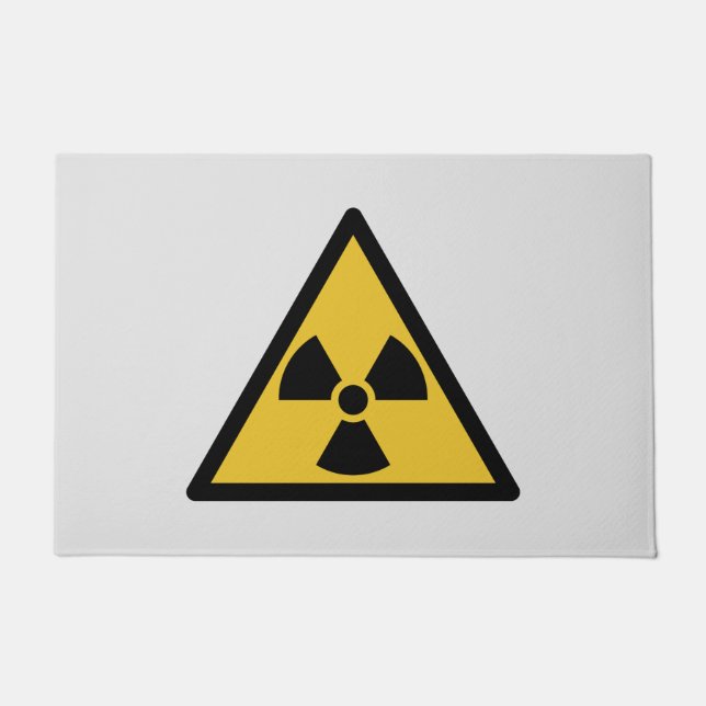 Warnsymbol (Radioaktive Gefahr) Fußmatte (Vorderseite)