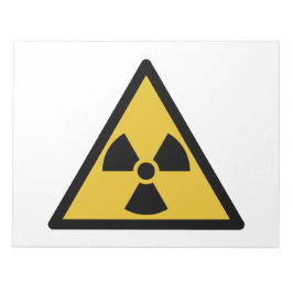 Warnsymbol (Radioaktive Gefahr) Notizblock