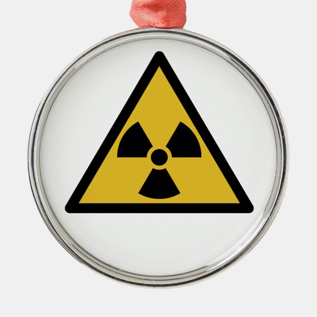 Warnsymbol (Radioaktive Gefahr) Ornament Aus Metall (Vorne)
