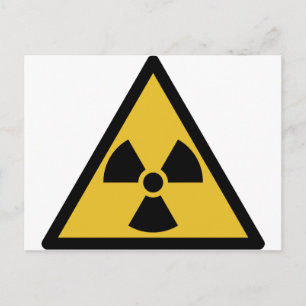 Warnsymbol (Radioaktive Gefahr) Postkarte