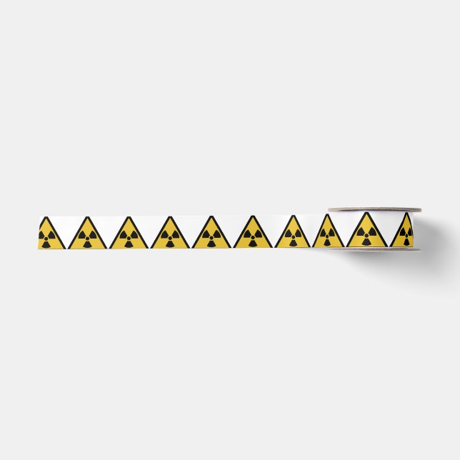 Warnsymbol (Radioaktive Gefahr) Satinband (Vorderseite)
